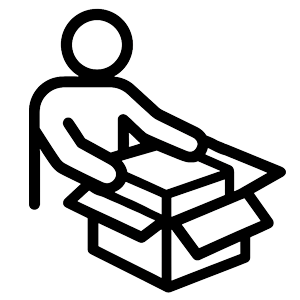 物流加工業務アイコン黒